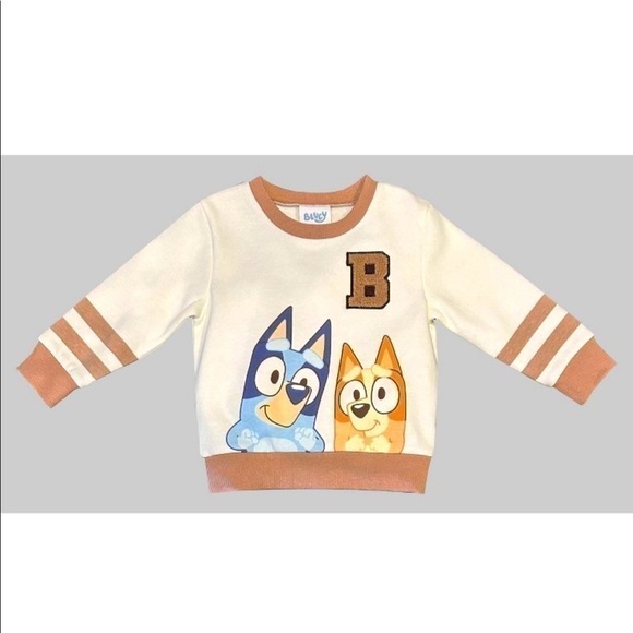 Moose Bluey Bingo Long Sleeve Pullover Sweatshirt Toddler Boys Girl 2T - Picture 1 of 10